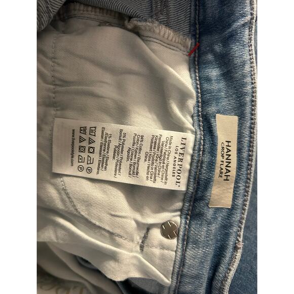 Liverpool Hannah Tiered Frayed Crop Flare, Size 8/29 - Picture 5 of 6